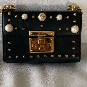 Small studded padlock shoulder bag Gucci Authentic